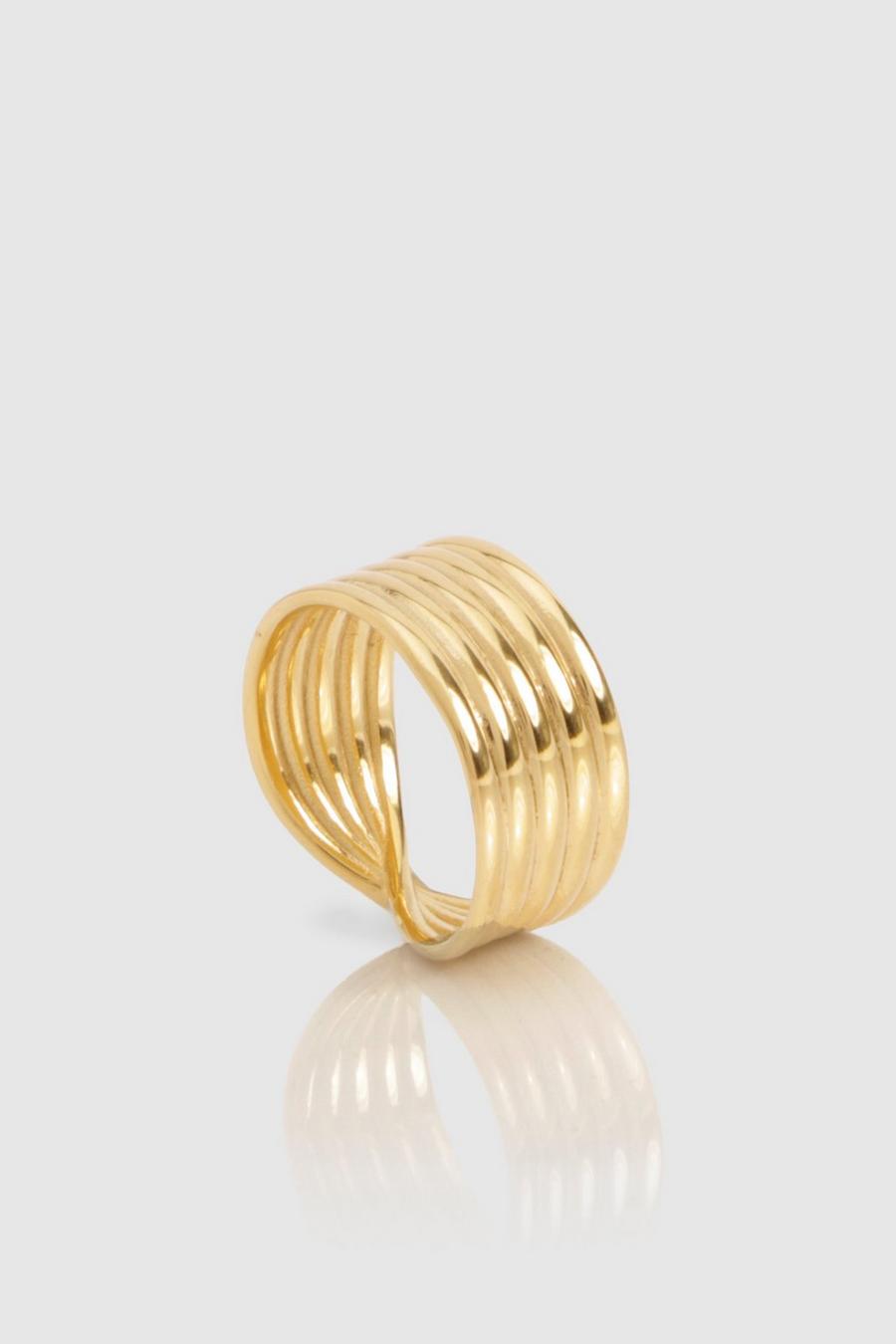 Gold Stainless Steel Stacked Ring 