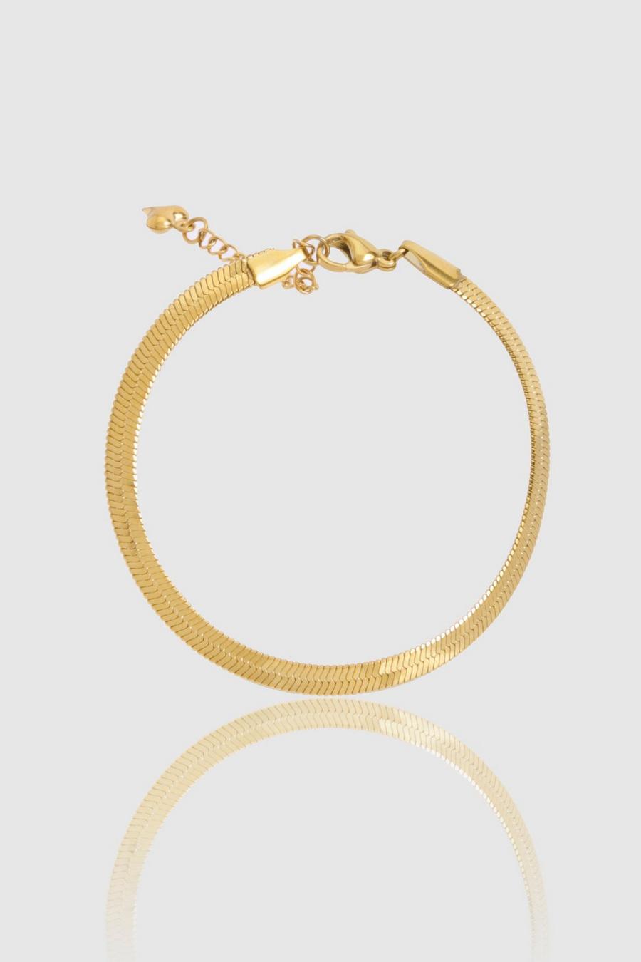 Gold Stainless Steel Snake Chain Bracelet 
