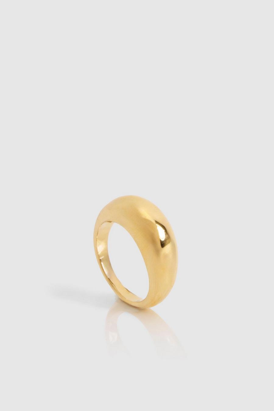 Gold Stainless Steel Chunky Ring  image number 1