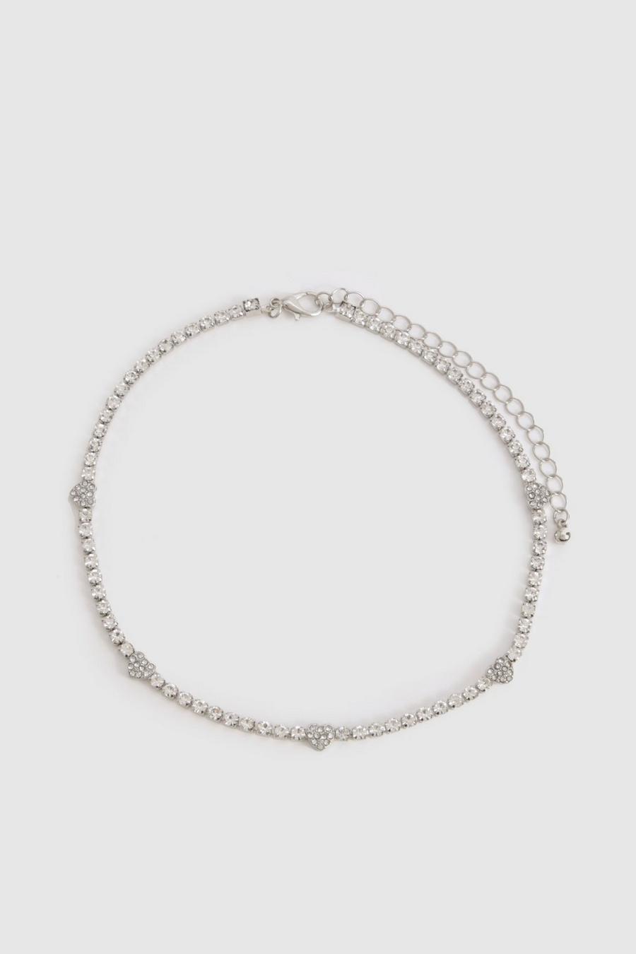 Silver Layered Beaded Necklace