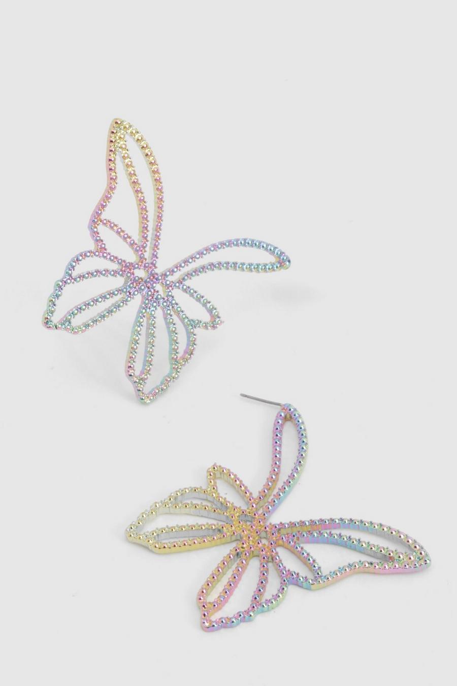 Multi Statement  Embellished Butterfly Earrings 