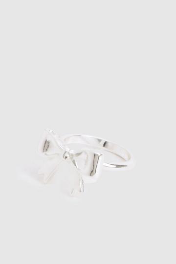 Silver Silver Bow Detail Ring