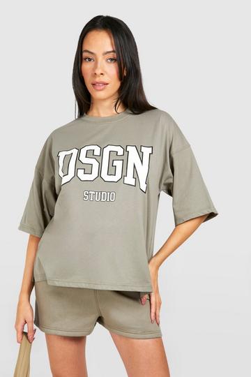 Maternity Dsgn Studio T-shirt And Short Tracksuit light khaki