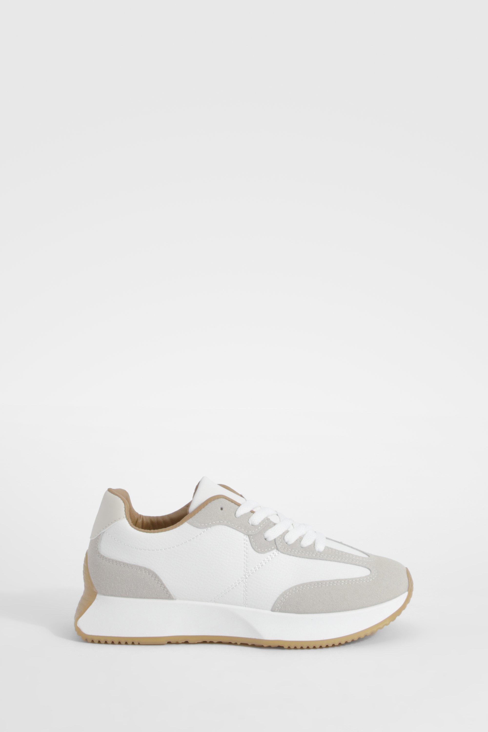 Boohoo white chunky on sale trainers