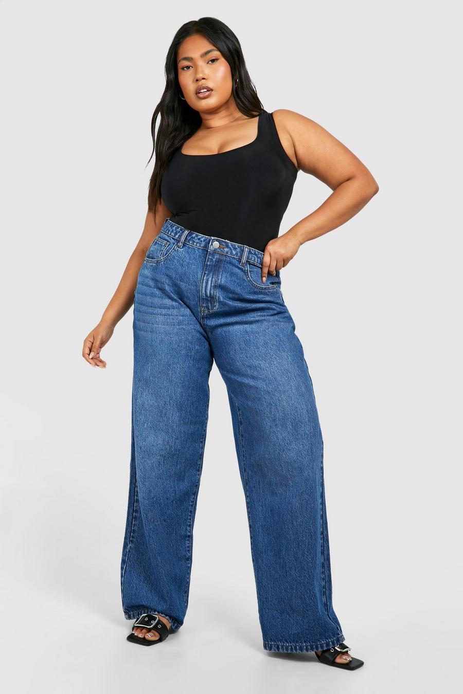 Jeans dritti Plus Size, Mid blue image number 1