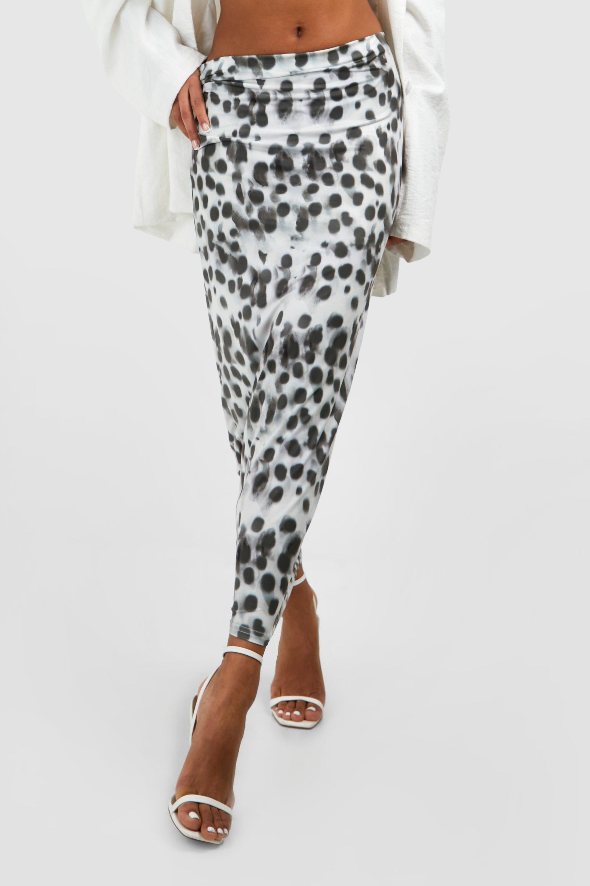 Slinky Leopard Print Midaxi Skirt