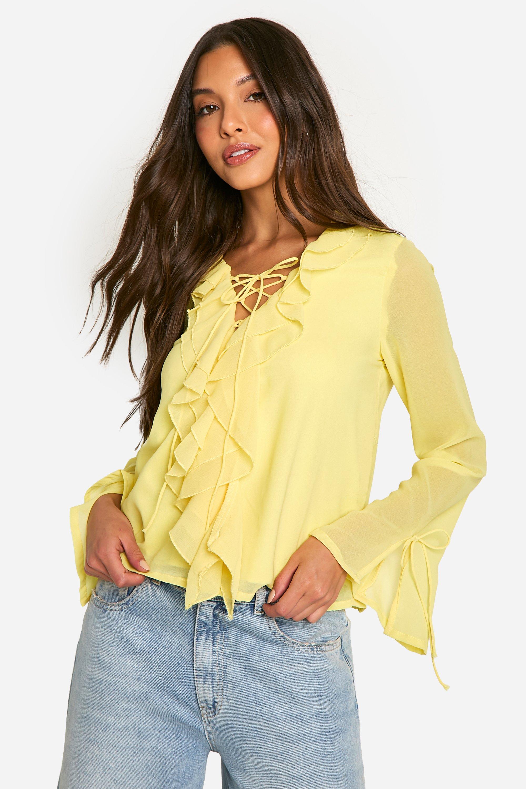 Pastel yellow blouse online