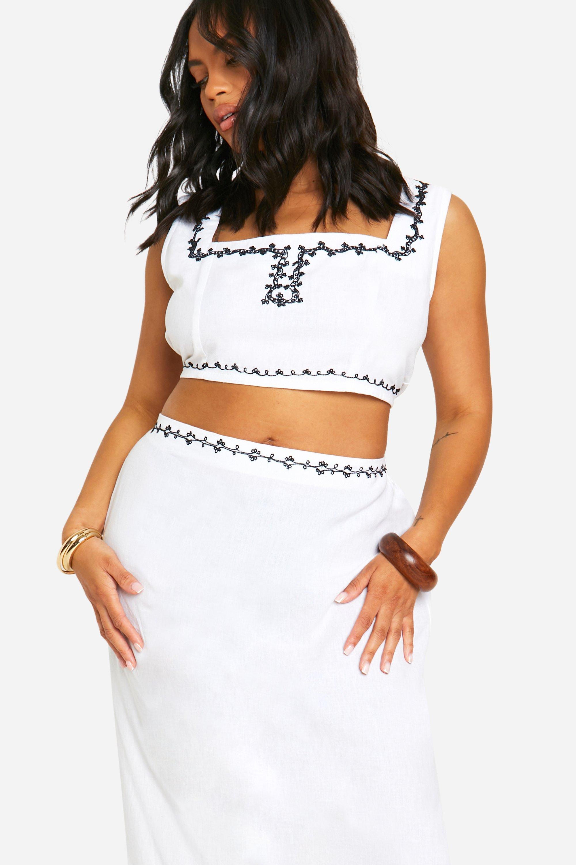 Jupe taille haute et crop top sale