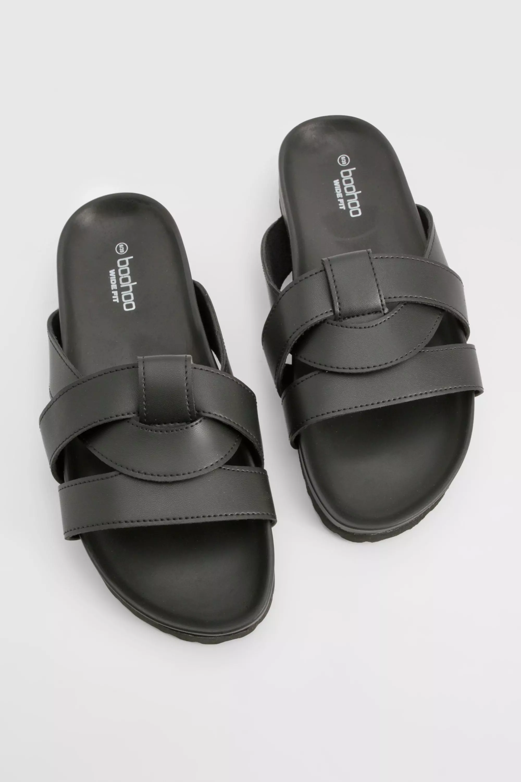 Black Wide Fit Twist Front Sliders alternative image