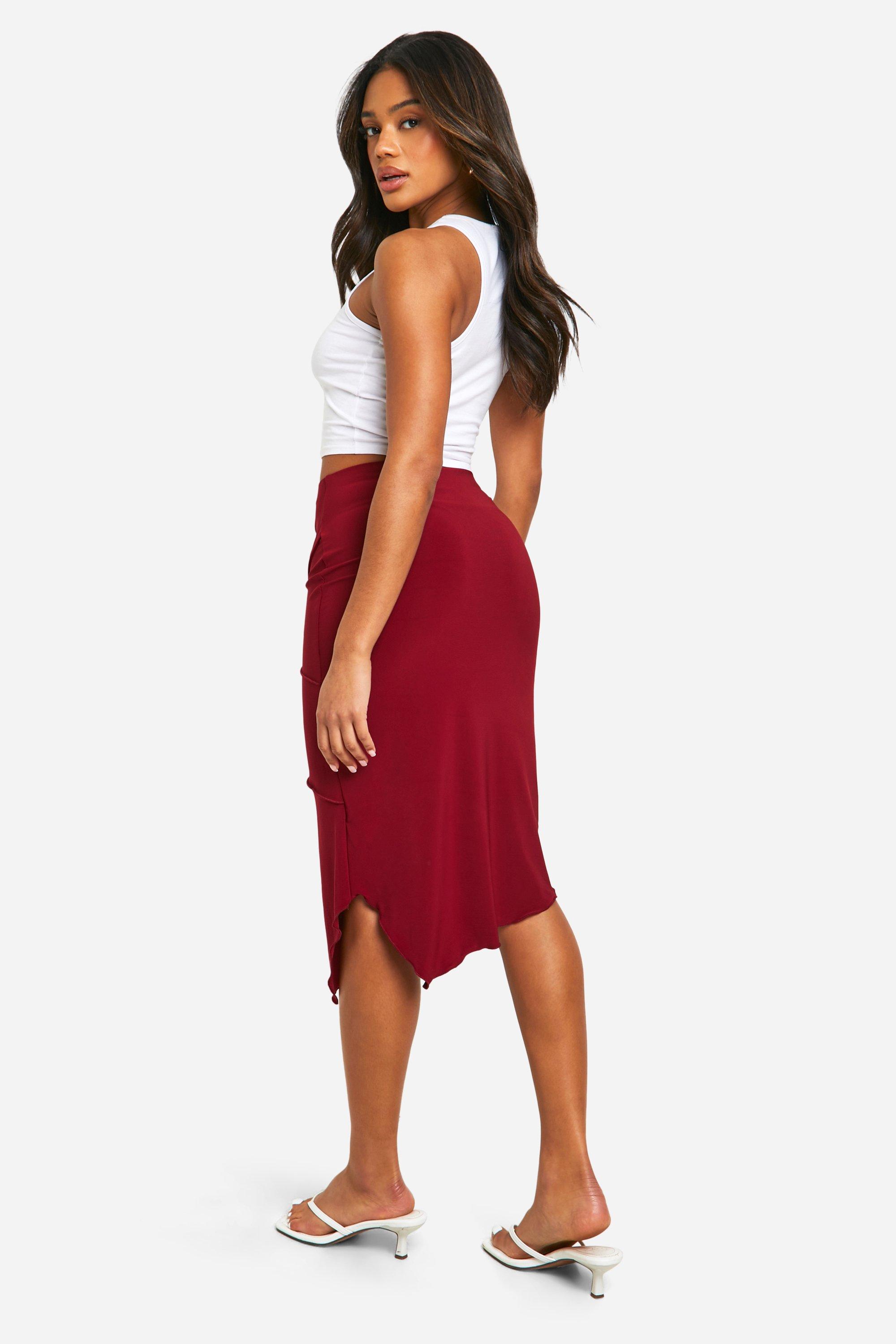 Cherry Metal Trim Belted Midi Skirt | boohoo USA Cherry Metal Trim Belted Midi Skirt | boohoo USA