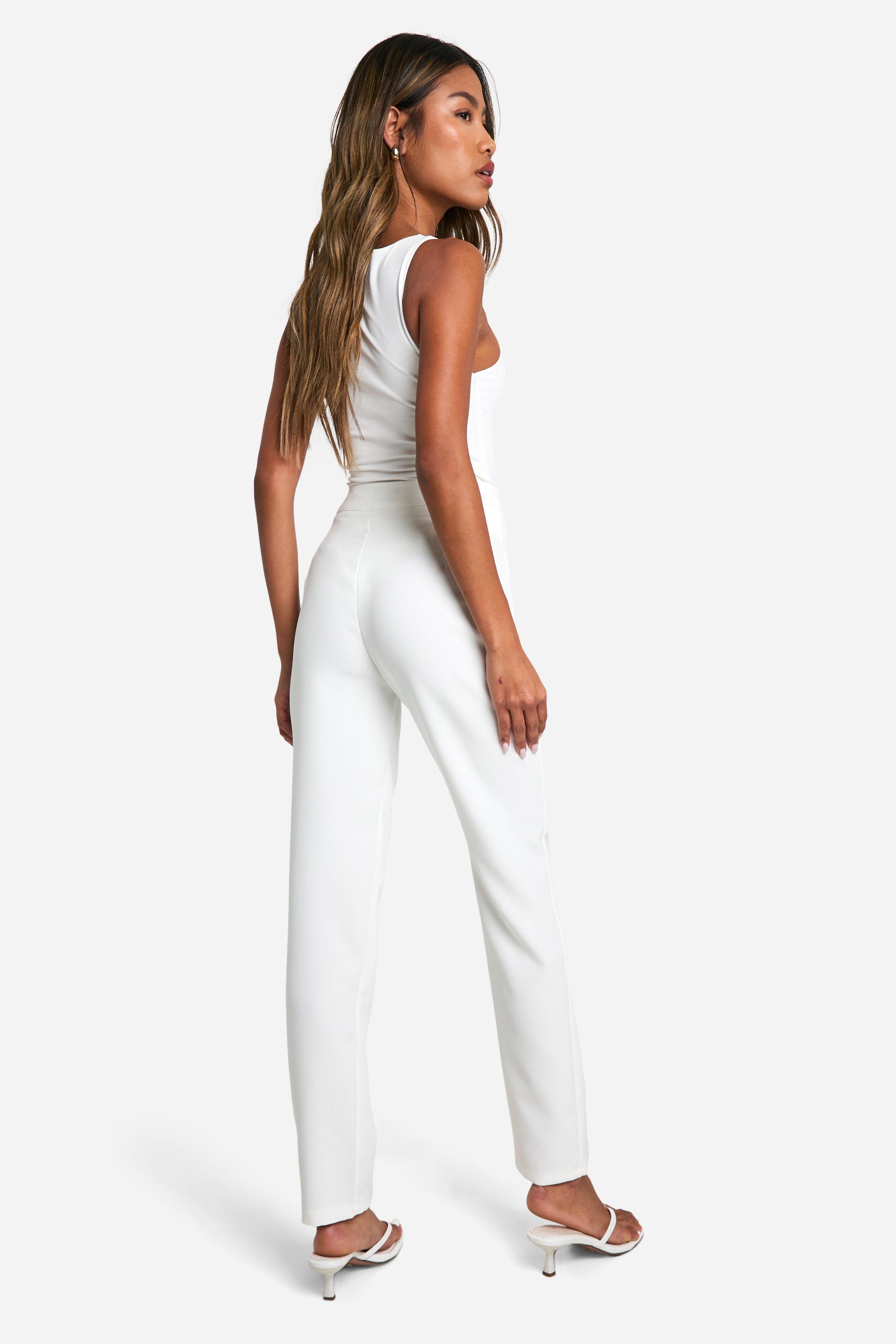 White skinny dress pants hotsell