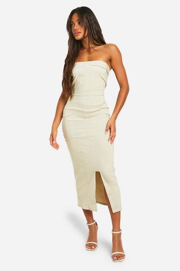 Utility Bengaline Maxi Dress stone