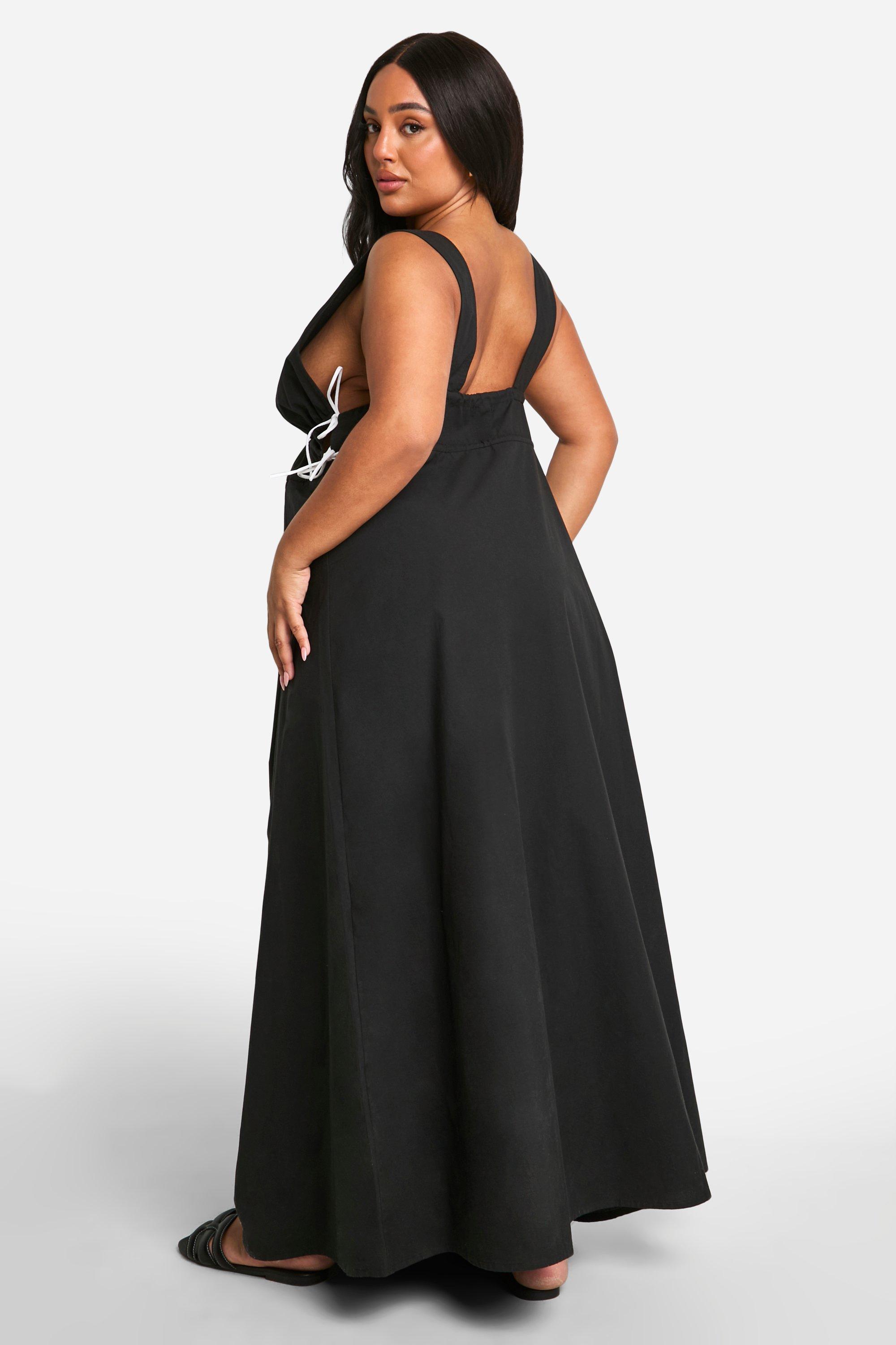 Plus Contrast Tie Maxi Dress boohoo