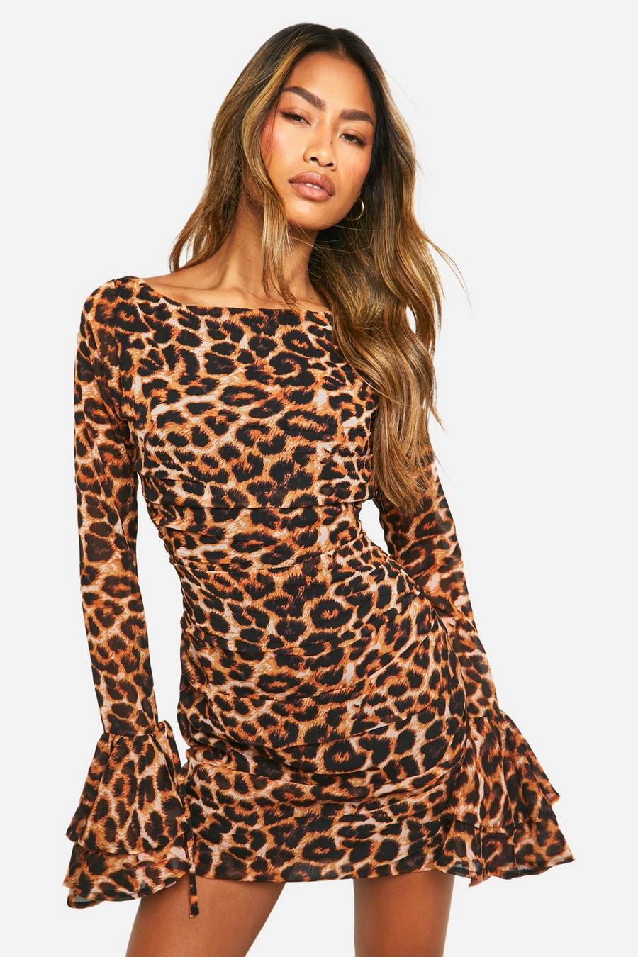 Leopard Block Ruffle Dress Leopard Block Ruffle Dress