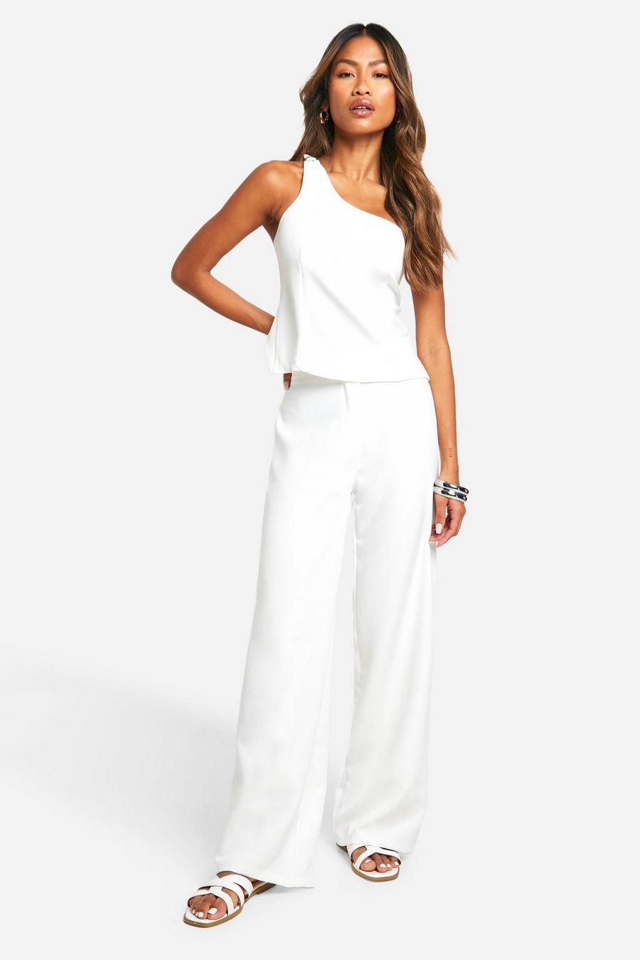 Ivory Straight Leg Tailored Trousers image number 1