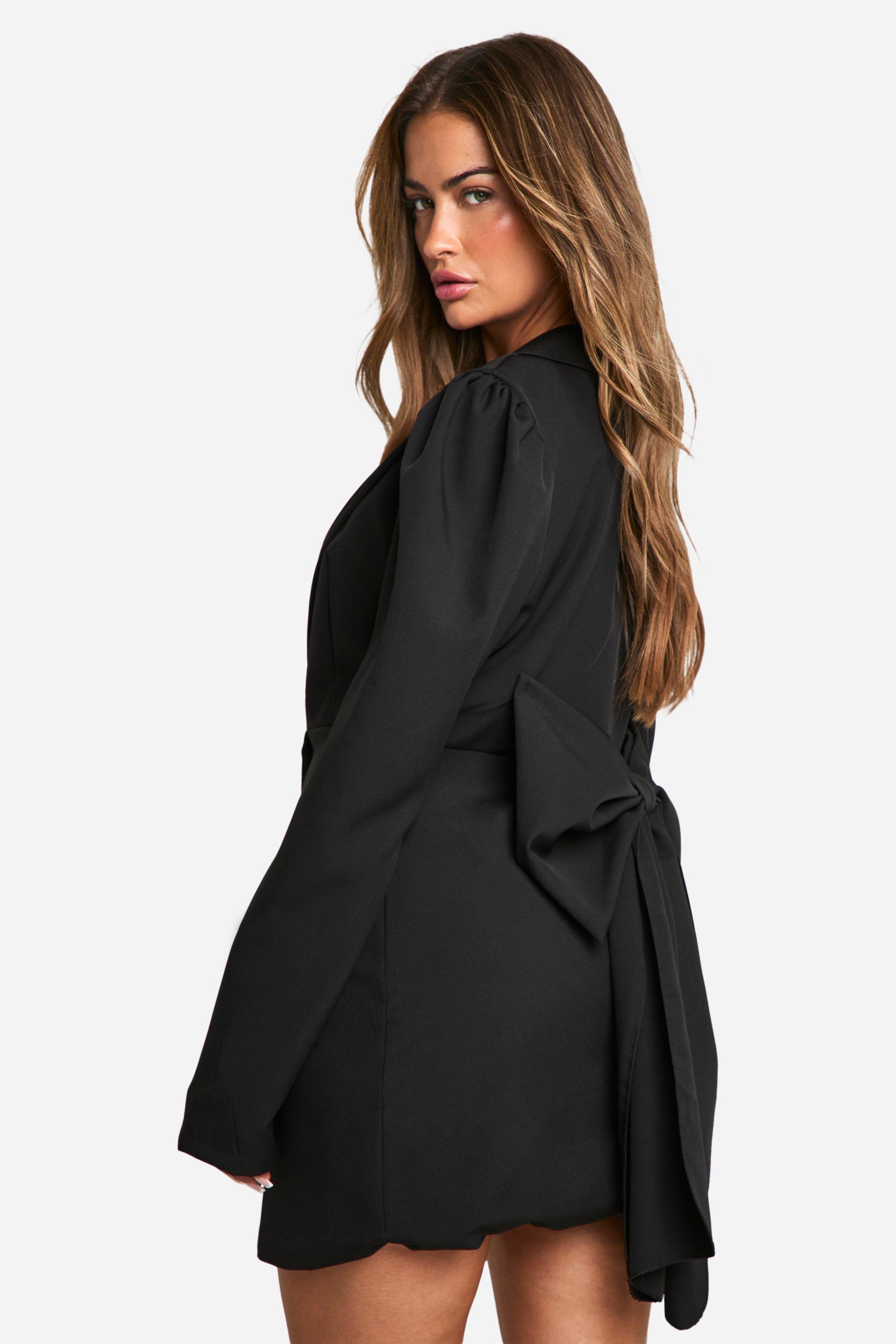 Boohoo retailer black blazer dress