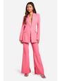 Bright pink Split Ankle Fit & Flare Tailored Trousers