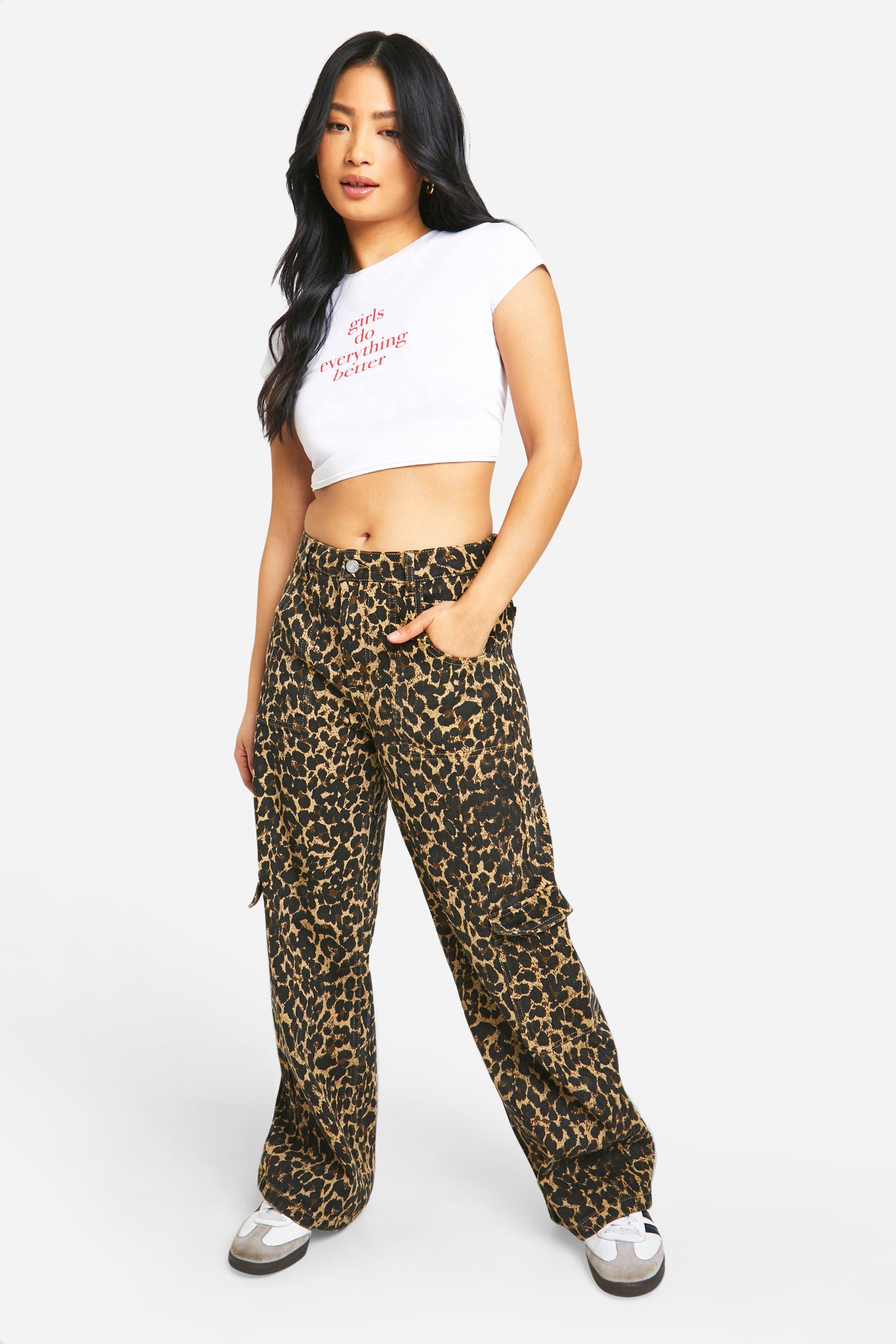 Jeans leopardato deals