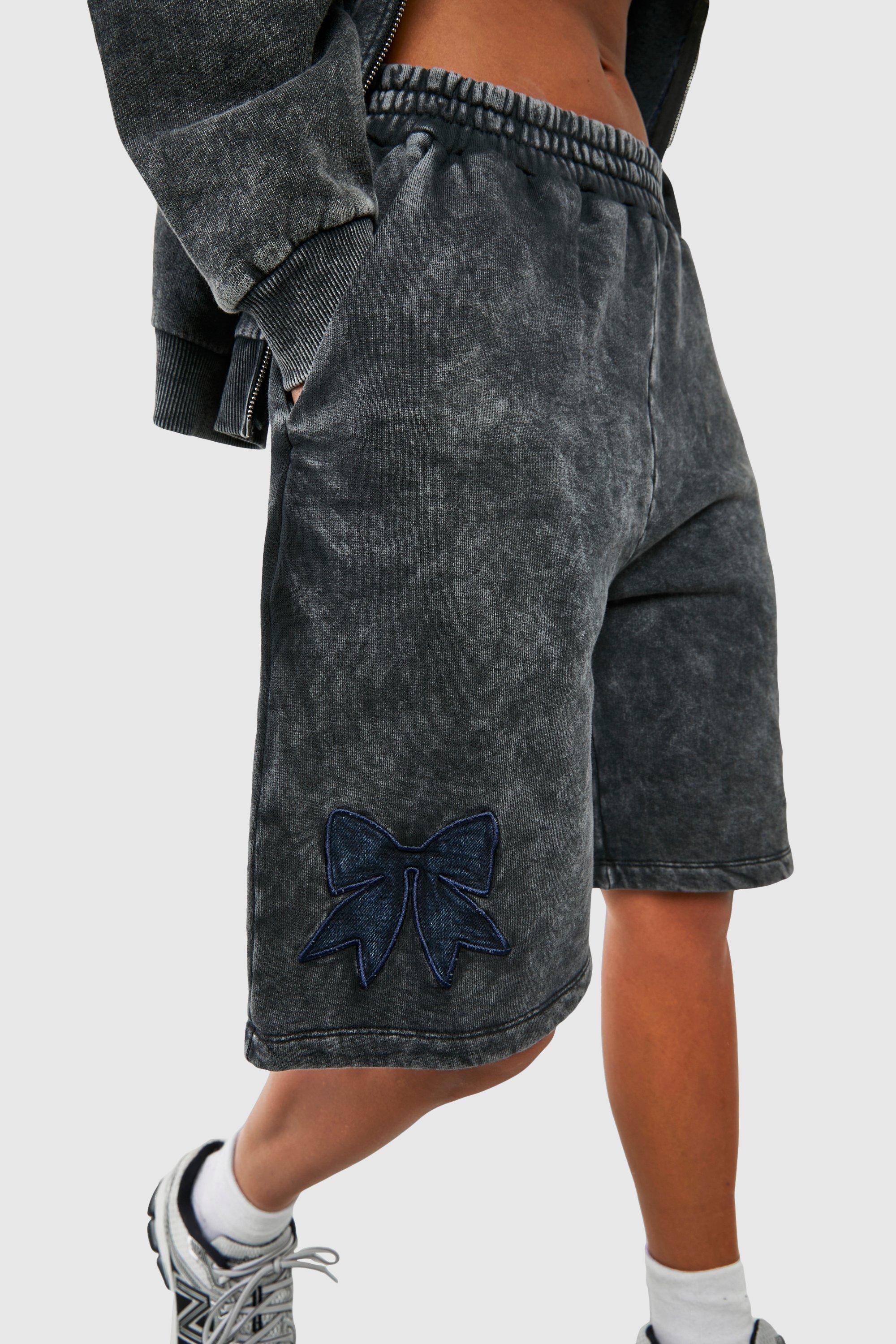 Denim sweat shorts sale