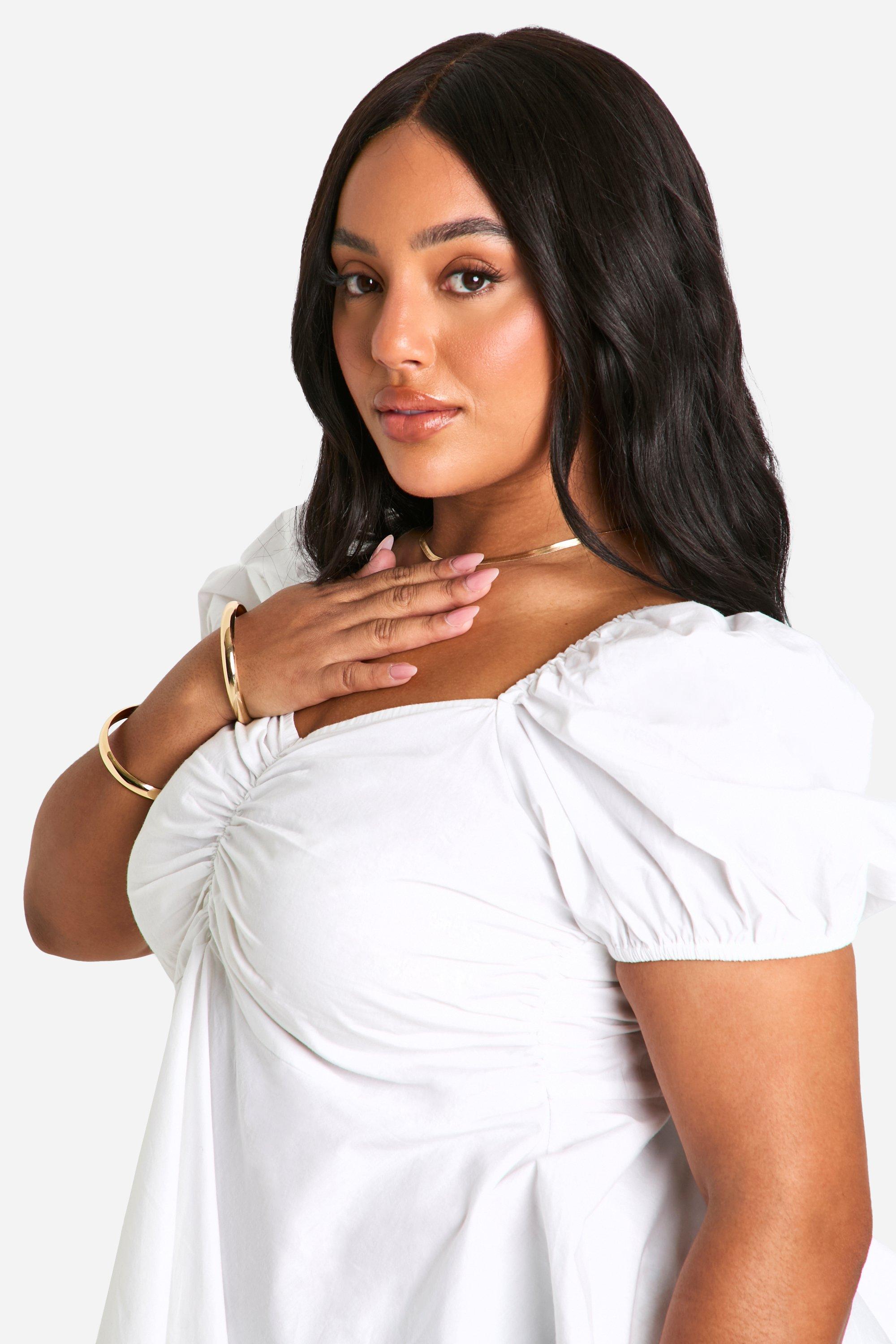 Peplum cotton clearance