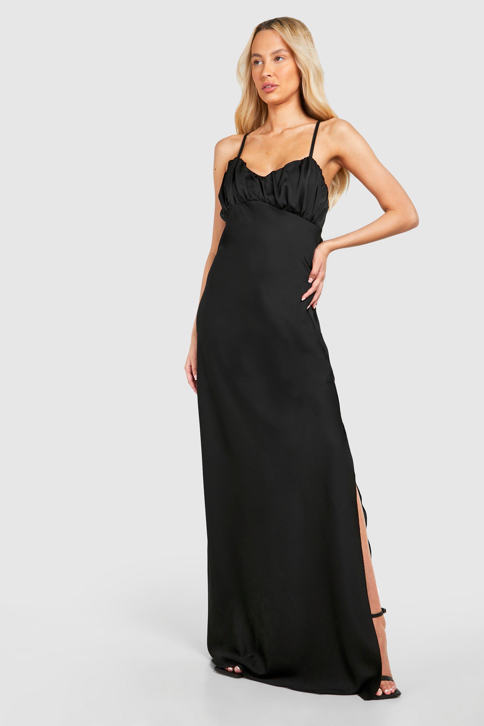 Tall Satin Maxikleid mit Detail