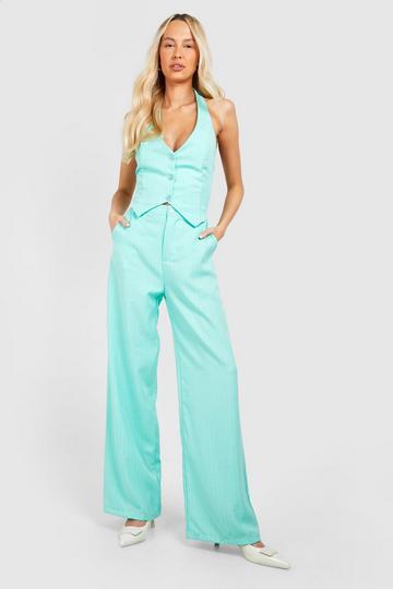 Tall Woven Pinstripe Dress Pants green