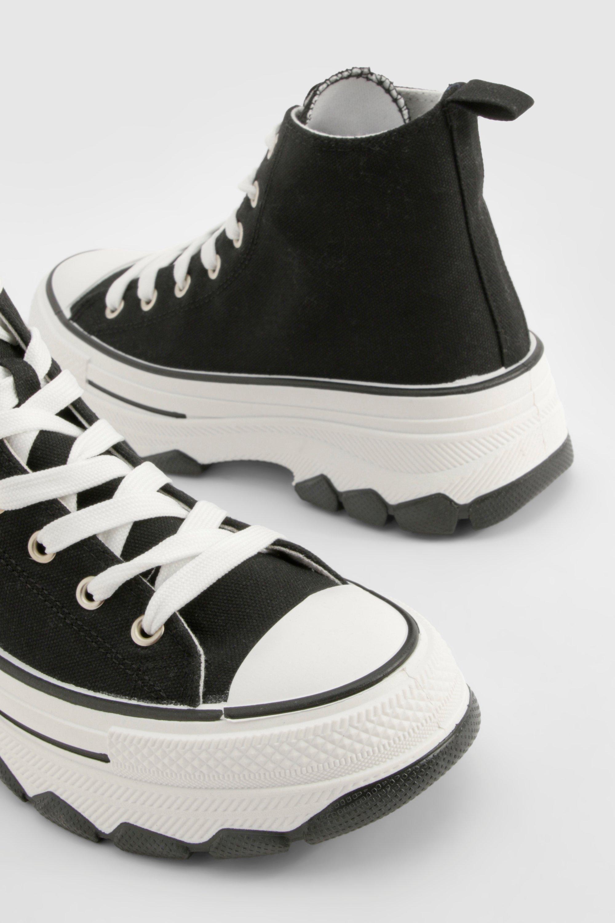 Chunky Platform High Top Trainers boohoo CA