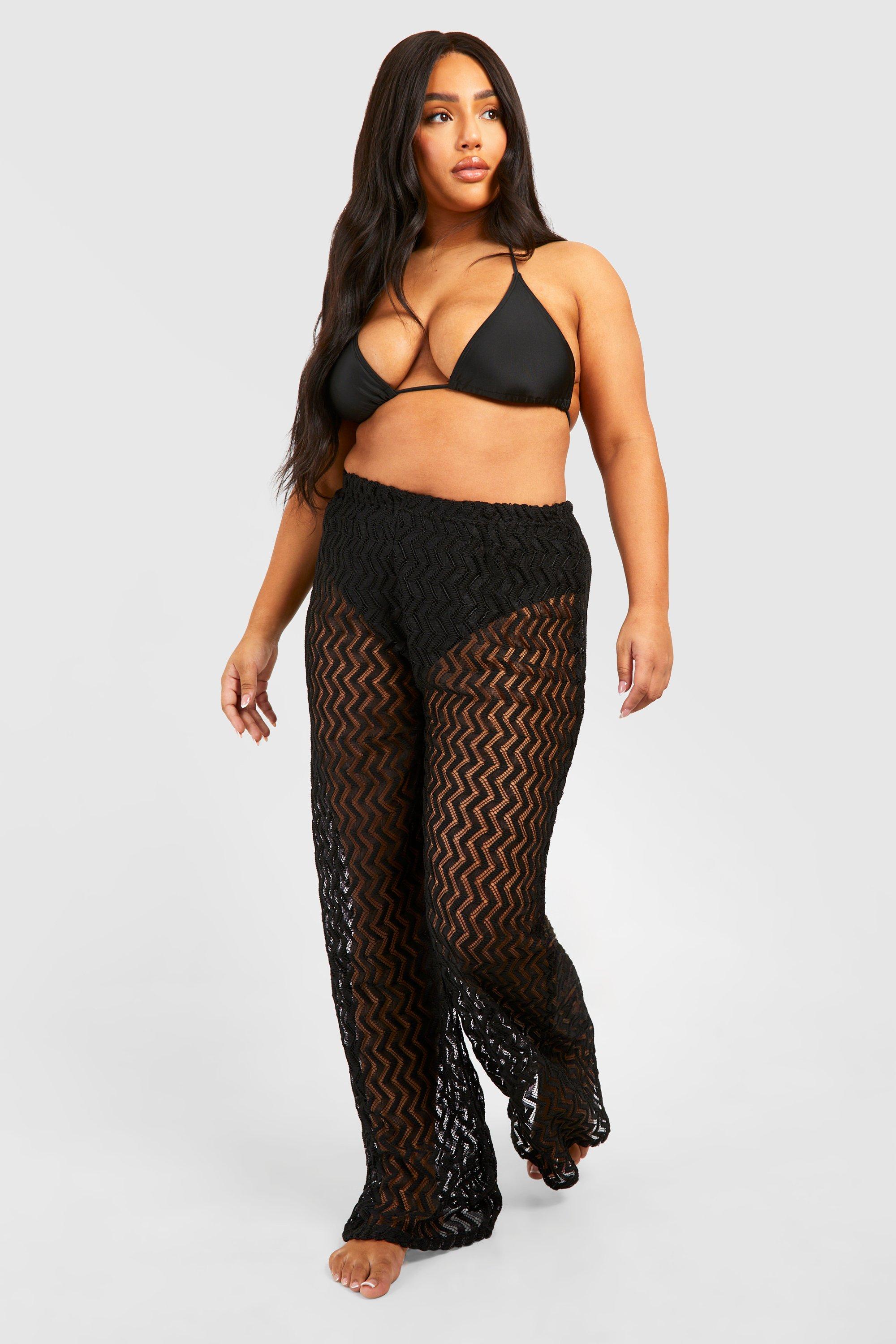 Plus size mesh fashion beach pants