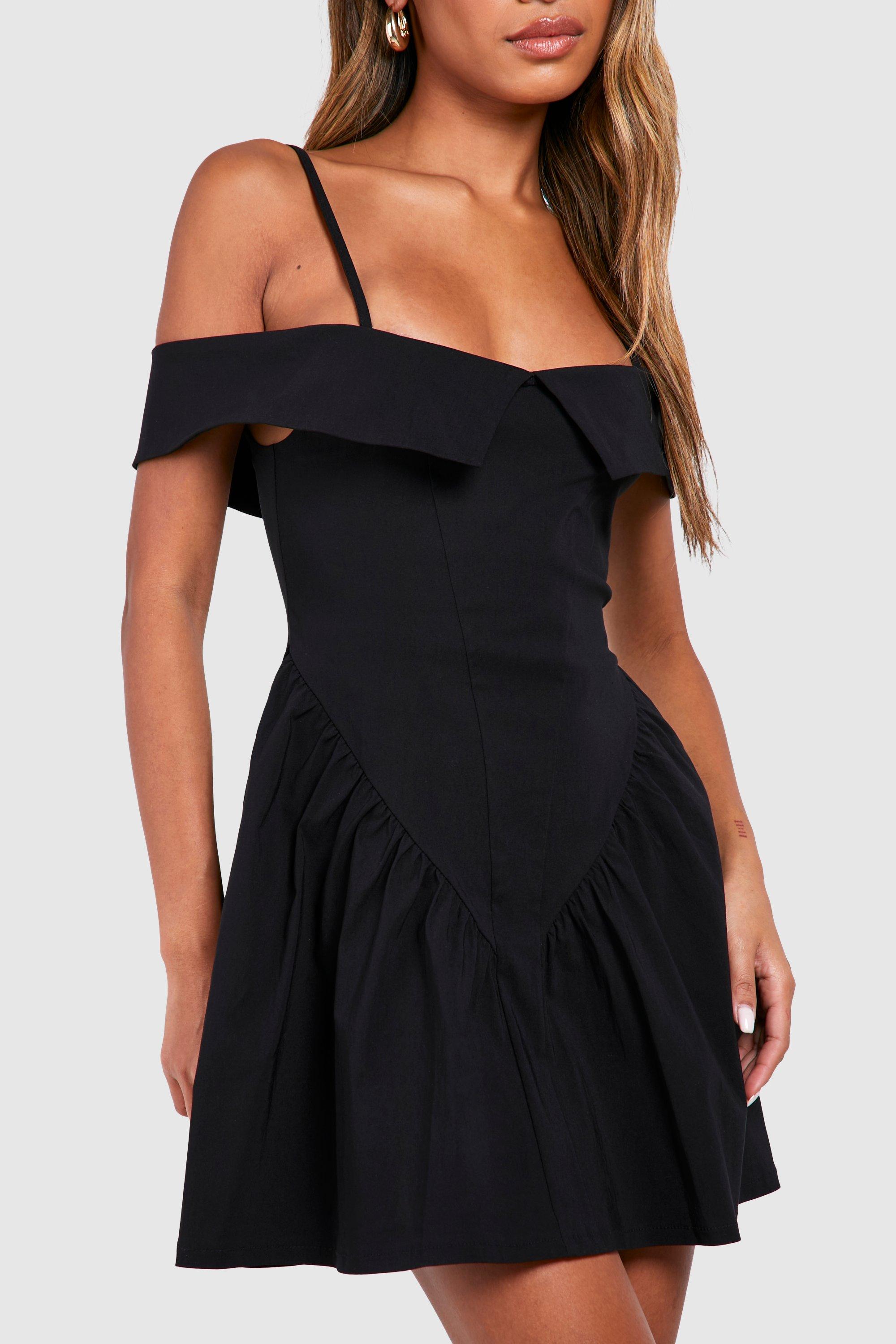 Cold shoulder dress boohoo sale