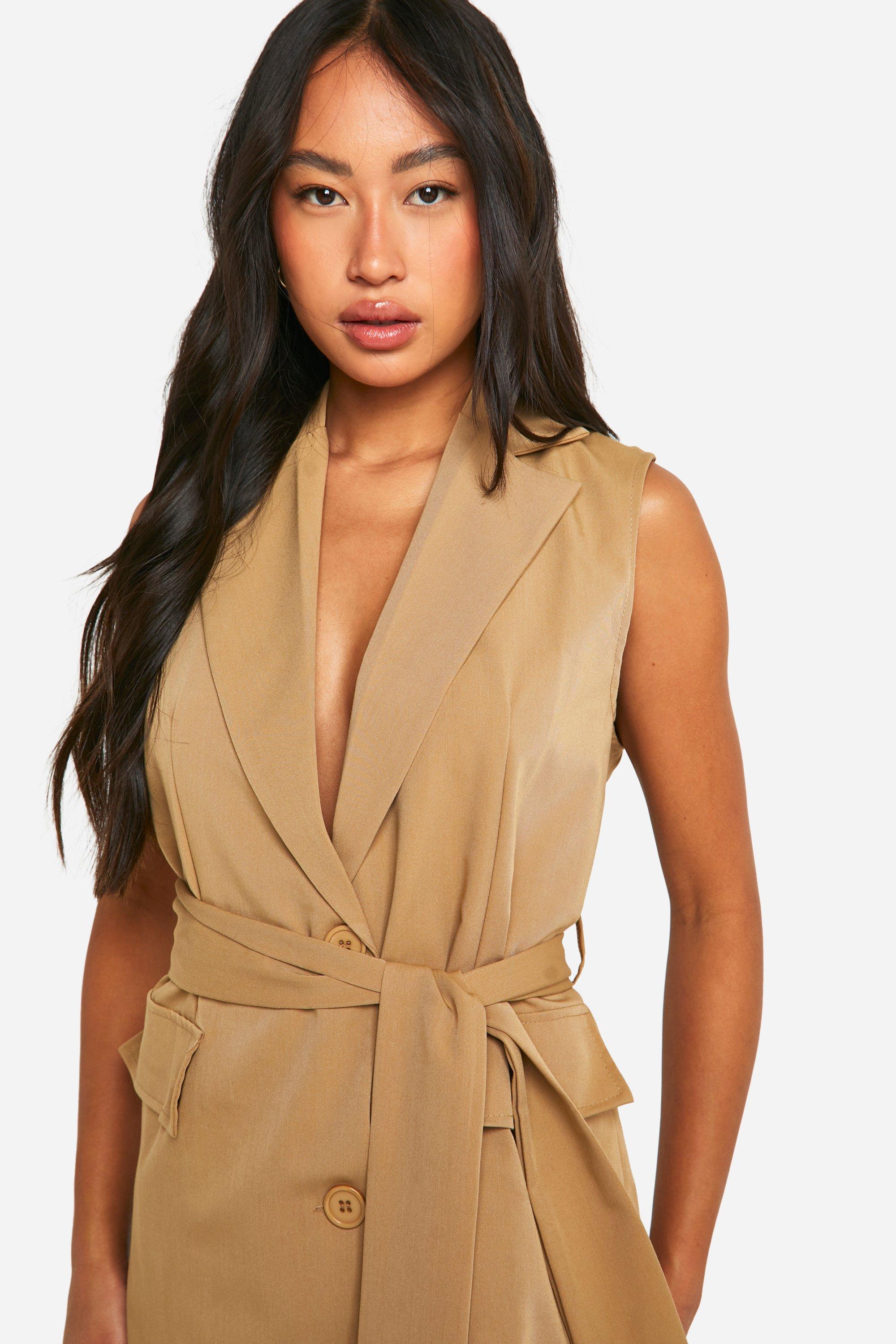 Woven Sleeveless Blazer Dress