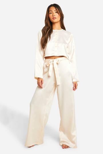 Bridal Shirt And Pants Set cream