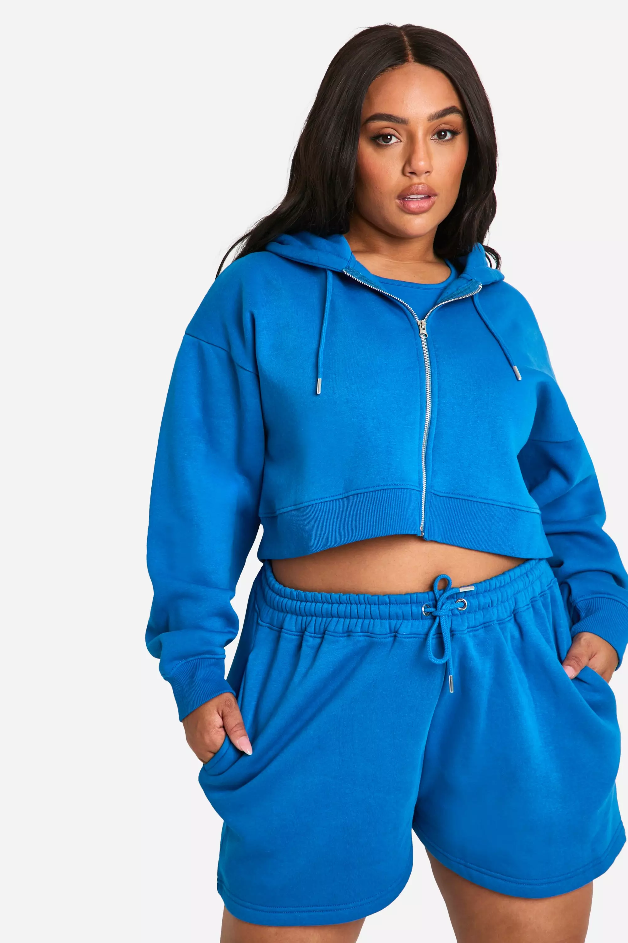 Petrol Plus 3 Piece Seam Detail Top Zip Through Short Tracksuit  alternative image