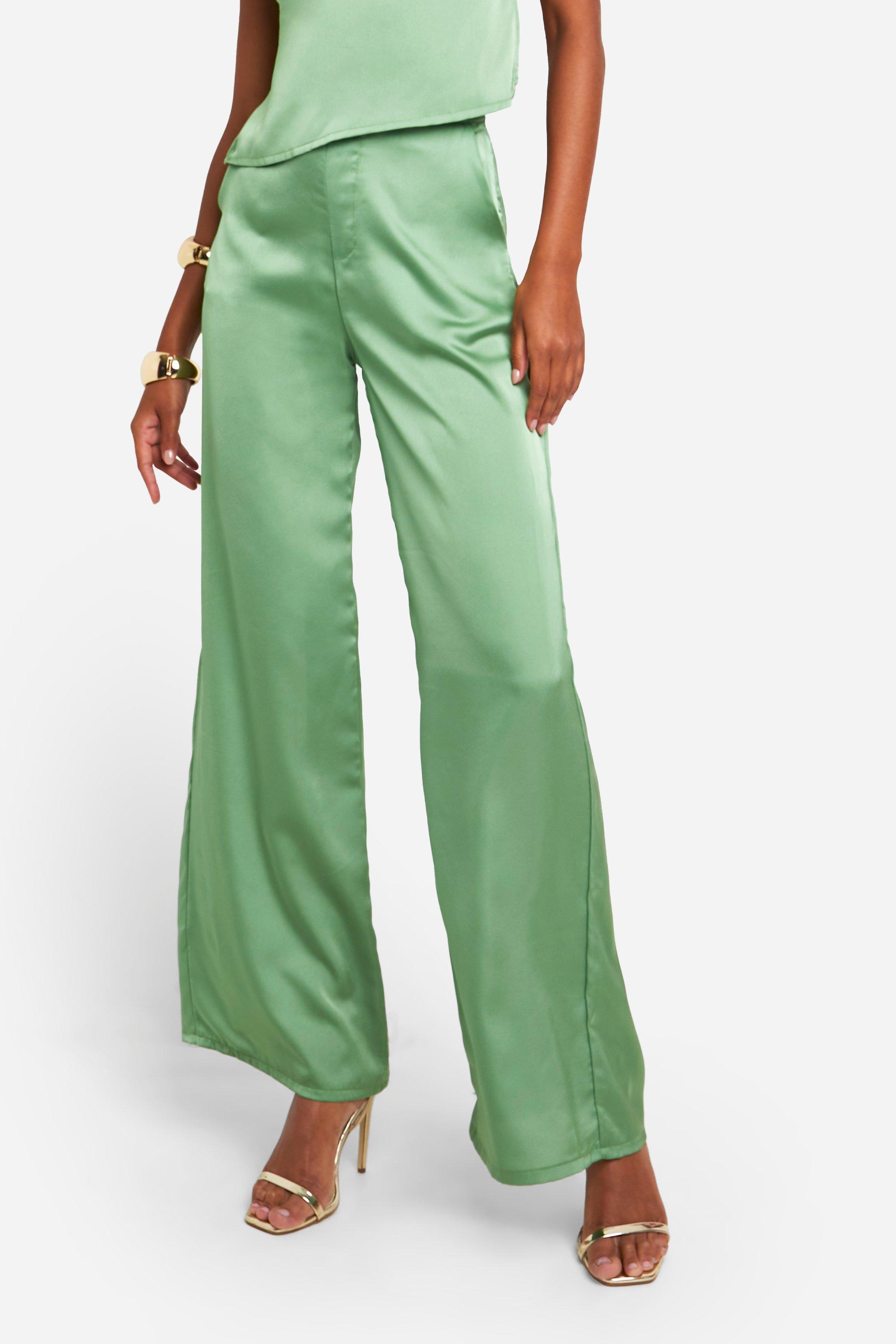 Tall Satin Wide Leg Pants | boohoo USA