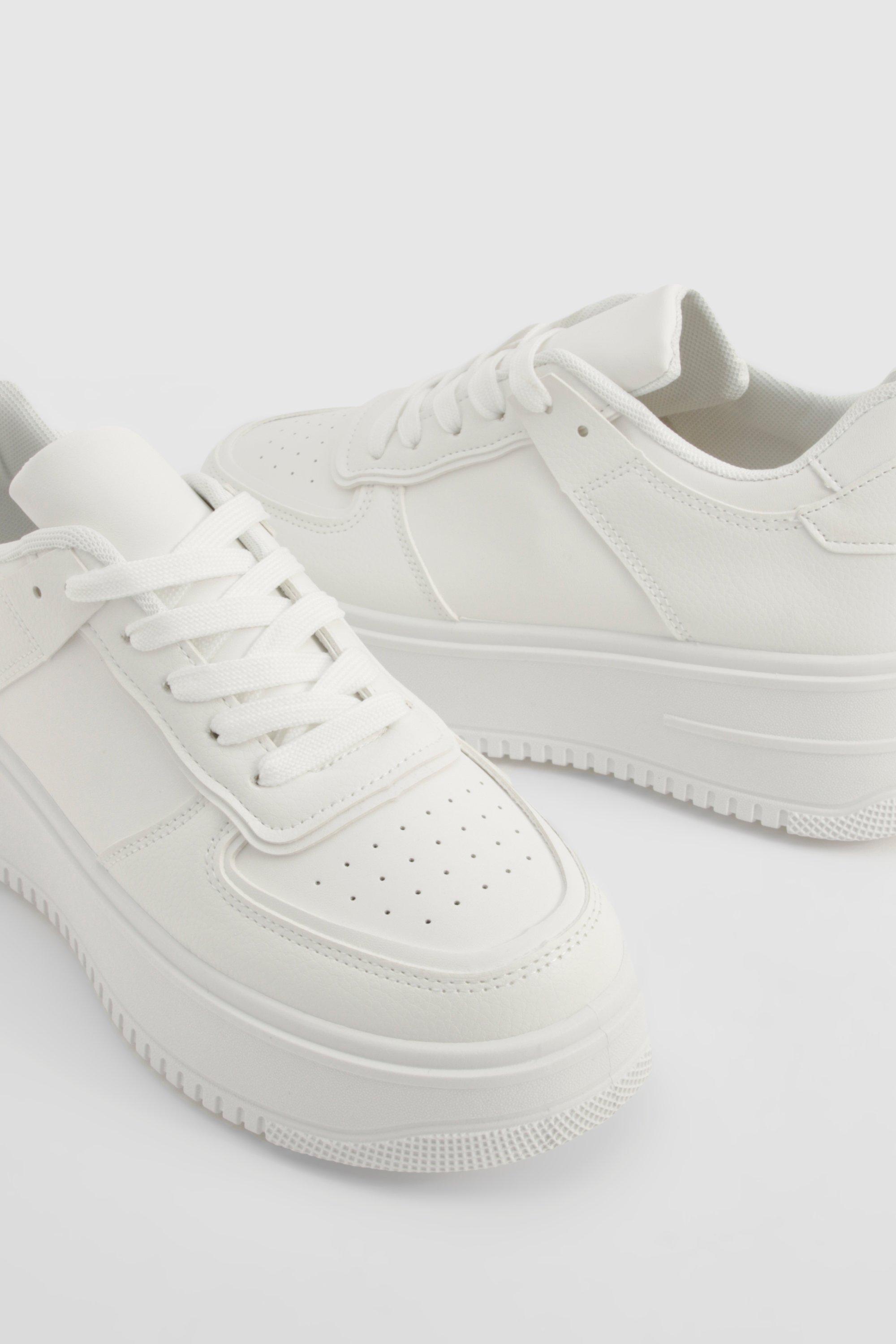 Boohoo white best sale chunky trainers