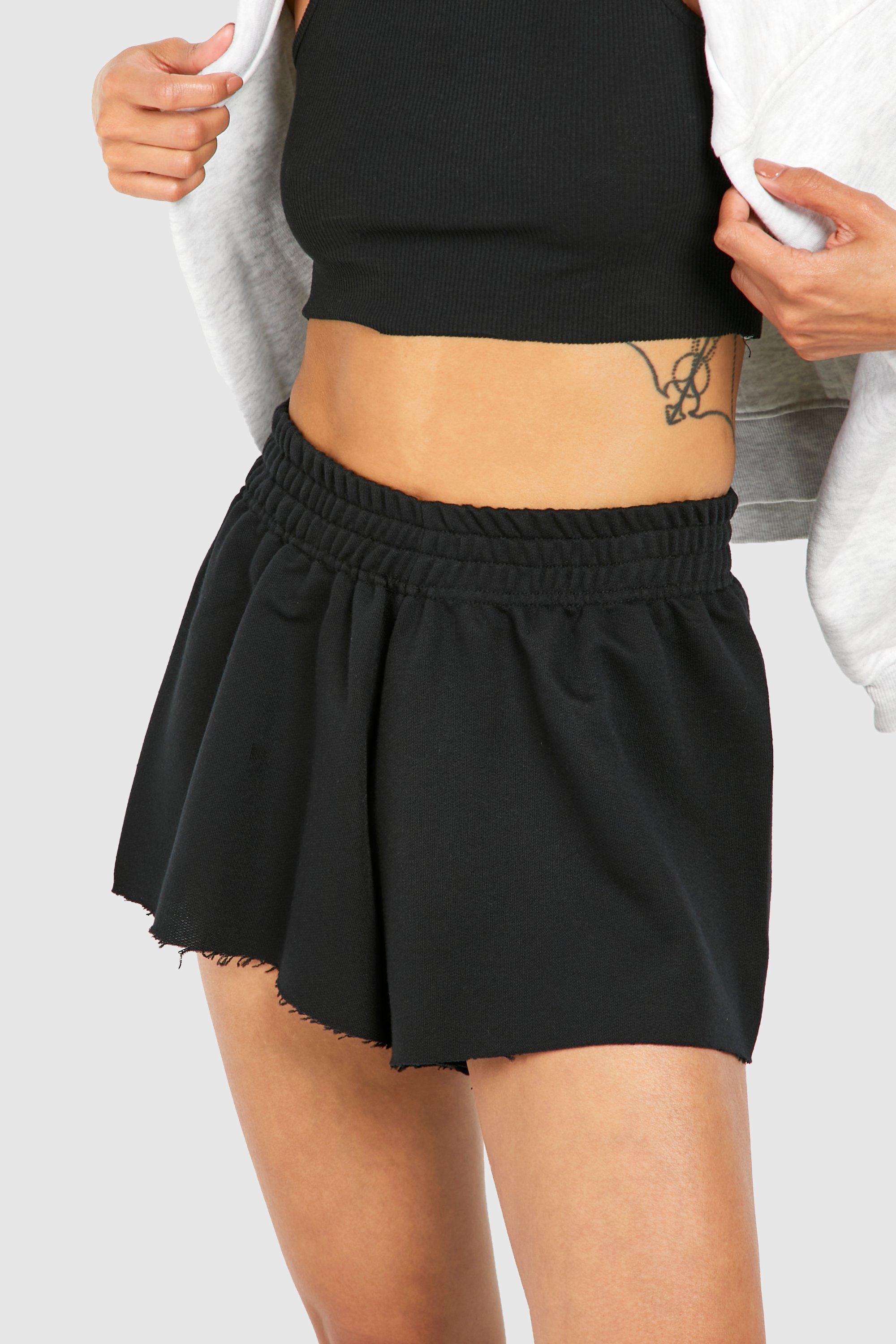 Womens black sweat shorts sale