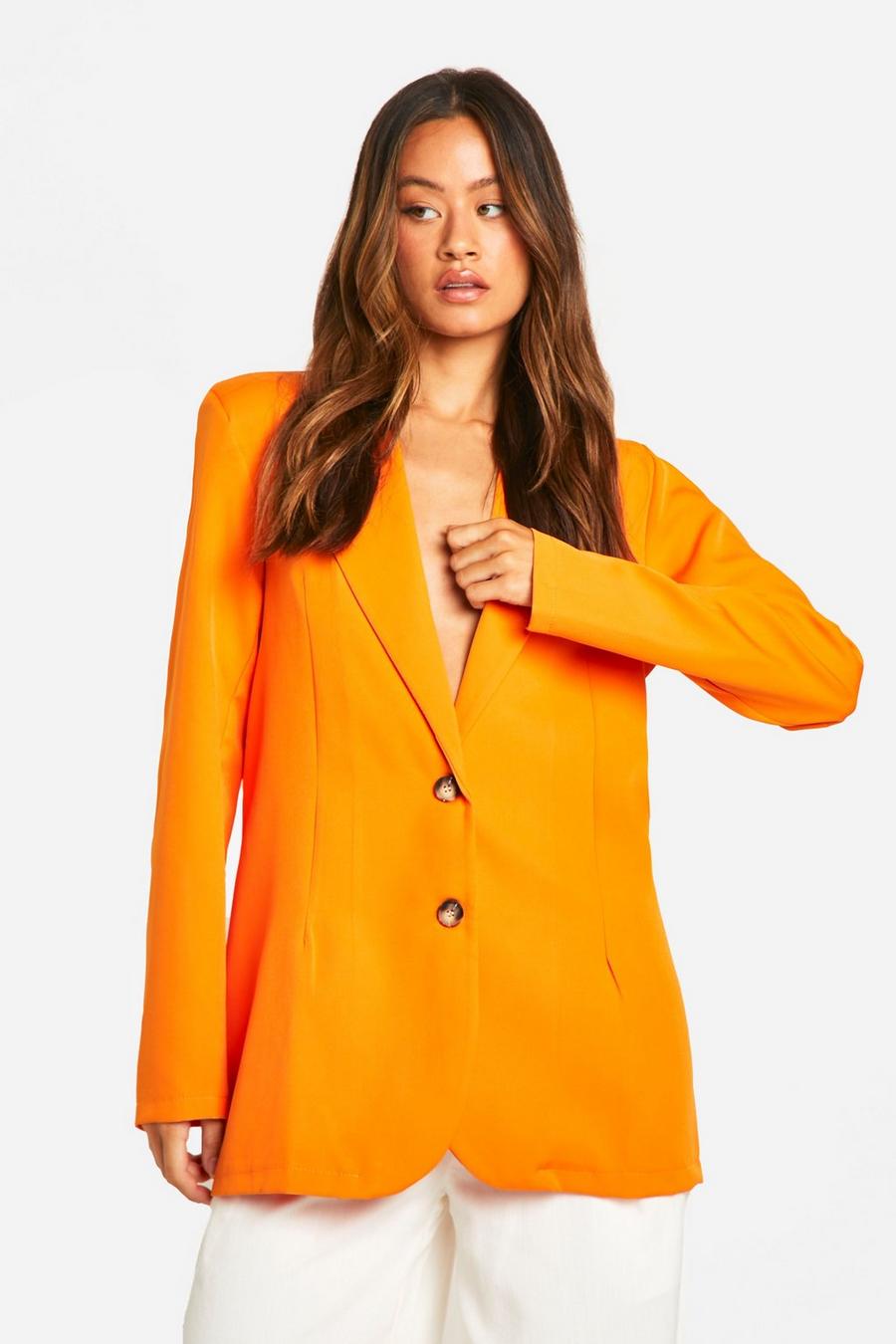 Orange Tall Woven Tailored Blazer  image number 1