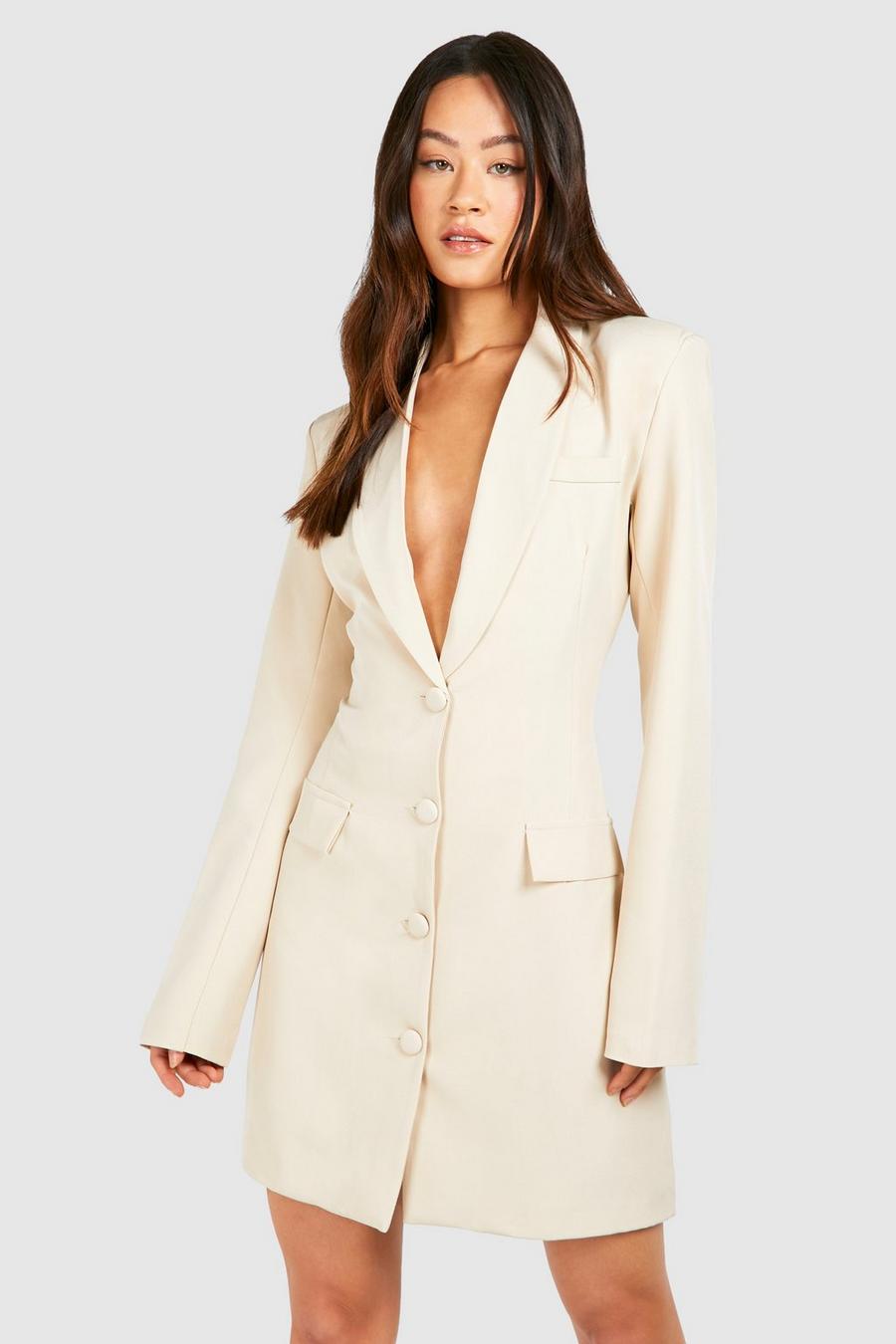 Stone Tall Woven Tailored Blazer Dress   image number 1