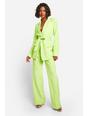 Lime Tall Woven Tailored Straight Leg Pants