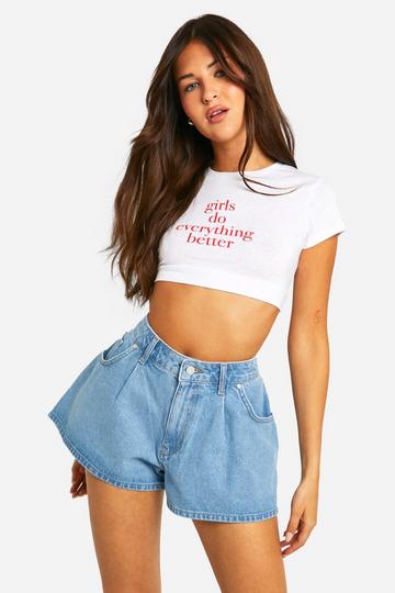 Extreme Wide Leg Denim Short light blue