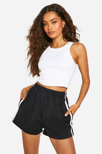 Striped Detail Shorts black