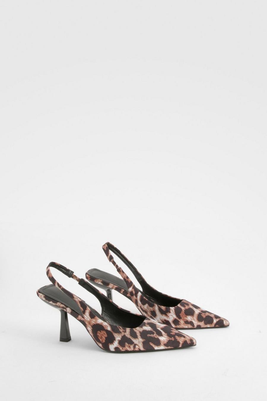 Leopard Leopardmönstrade sandaletter med slingback image number 1