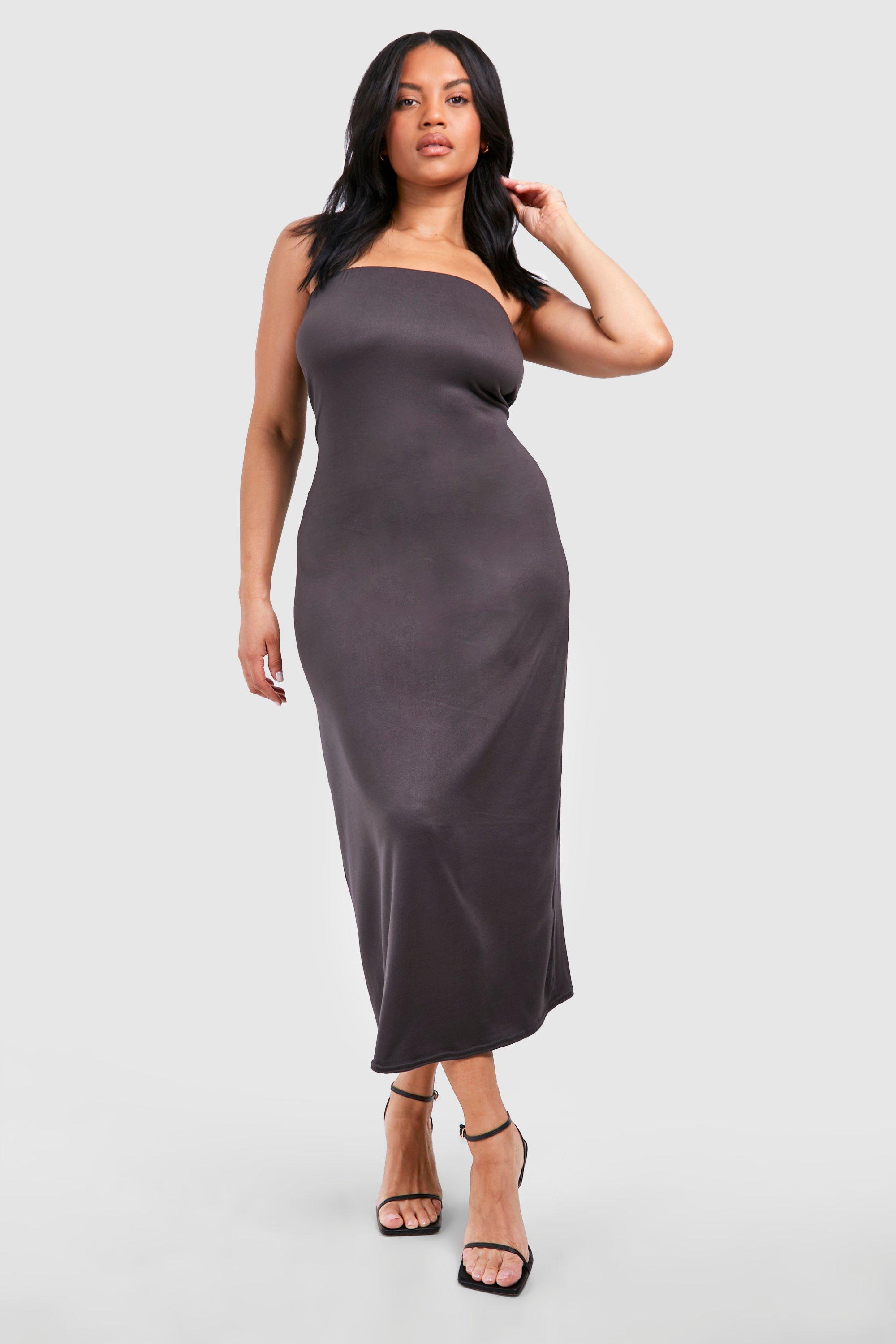 Grande taille Robe bustier mi longue extra douce