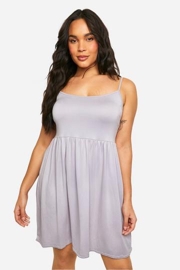 Grey Plus Strappy Sundress