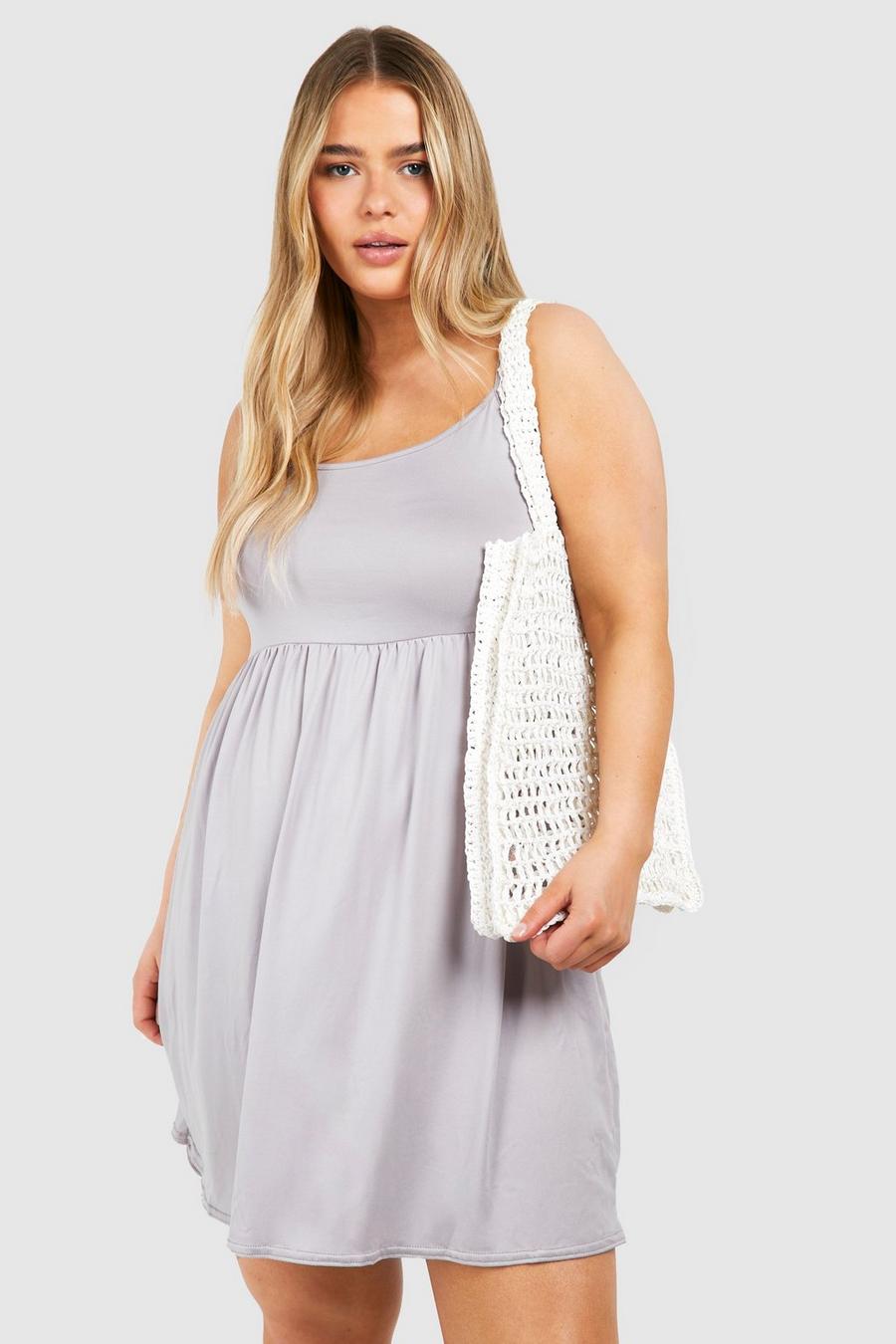 Grey marl Plus Strappy Sundress image number 1