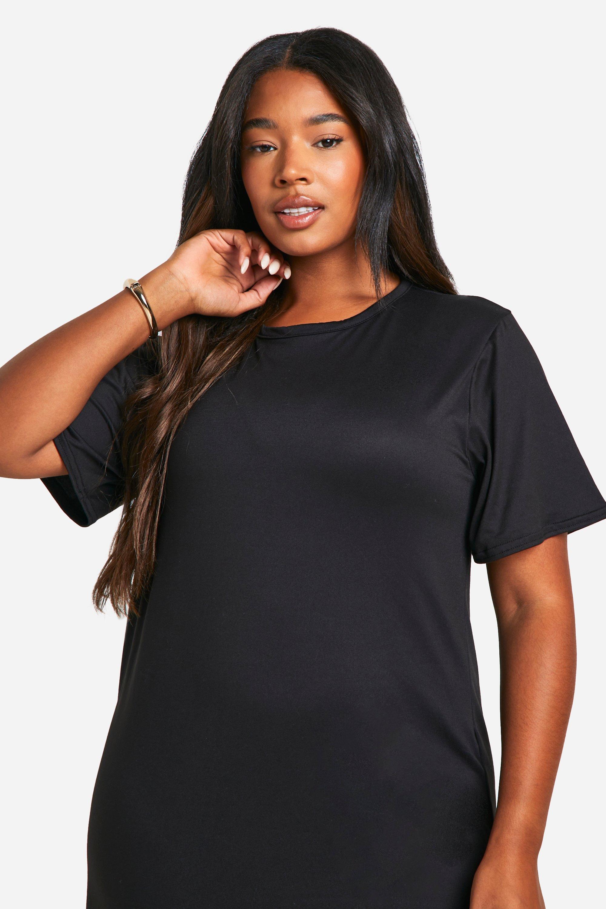 Plus Super Soft Split Midaxi T-shirt Dress