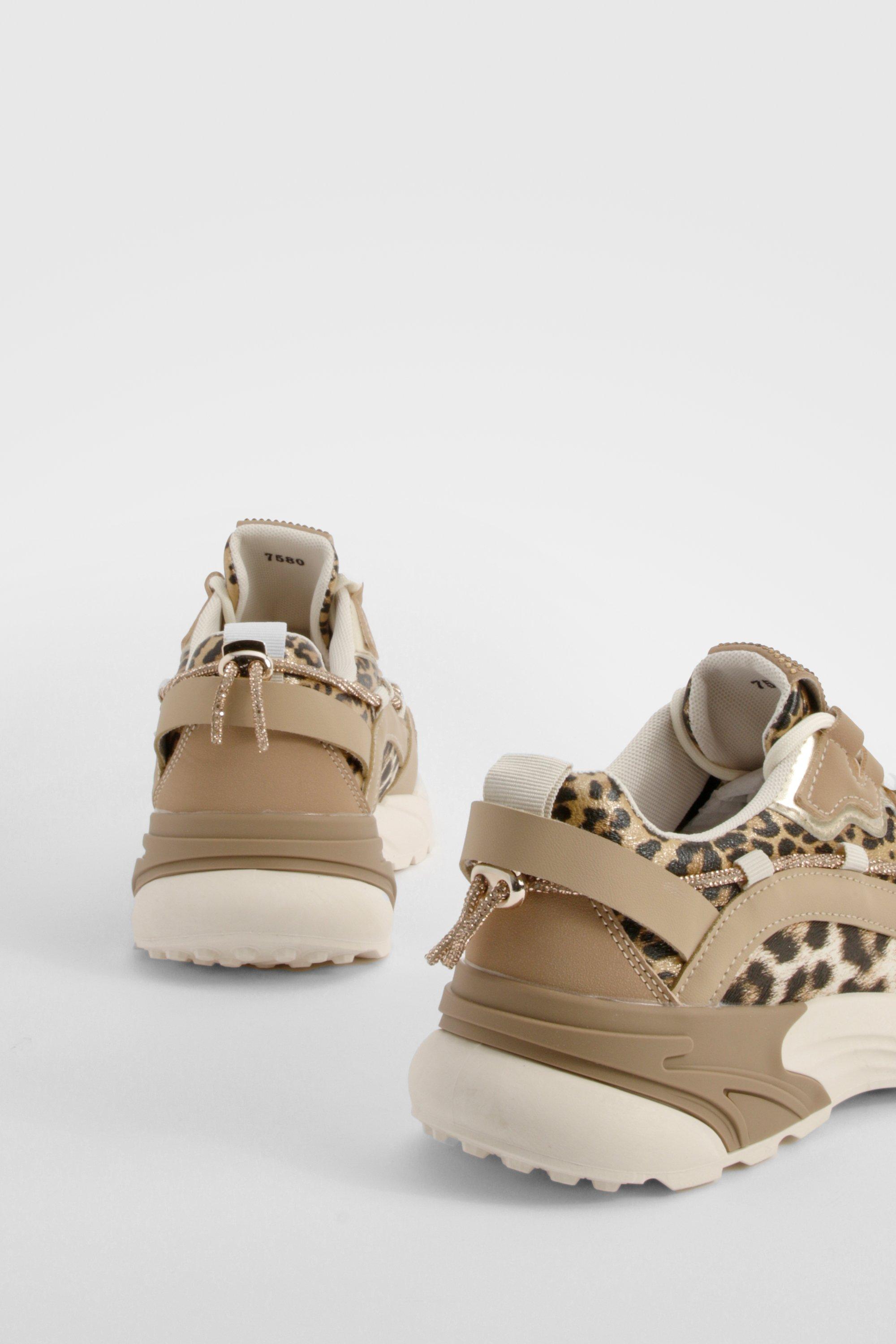 Chunky leopard print hot sale trainers