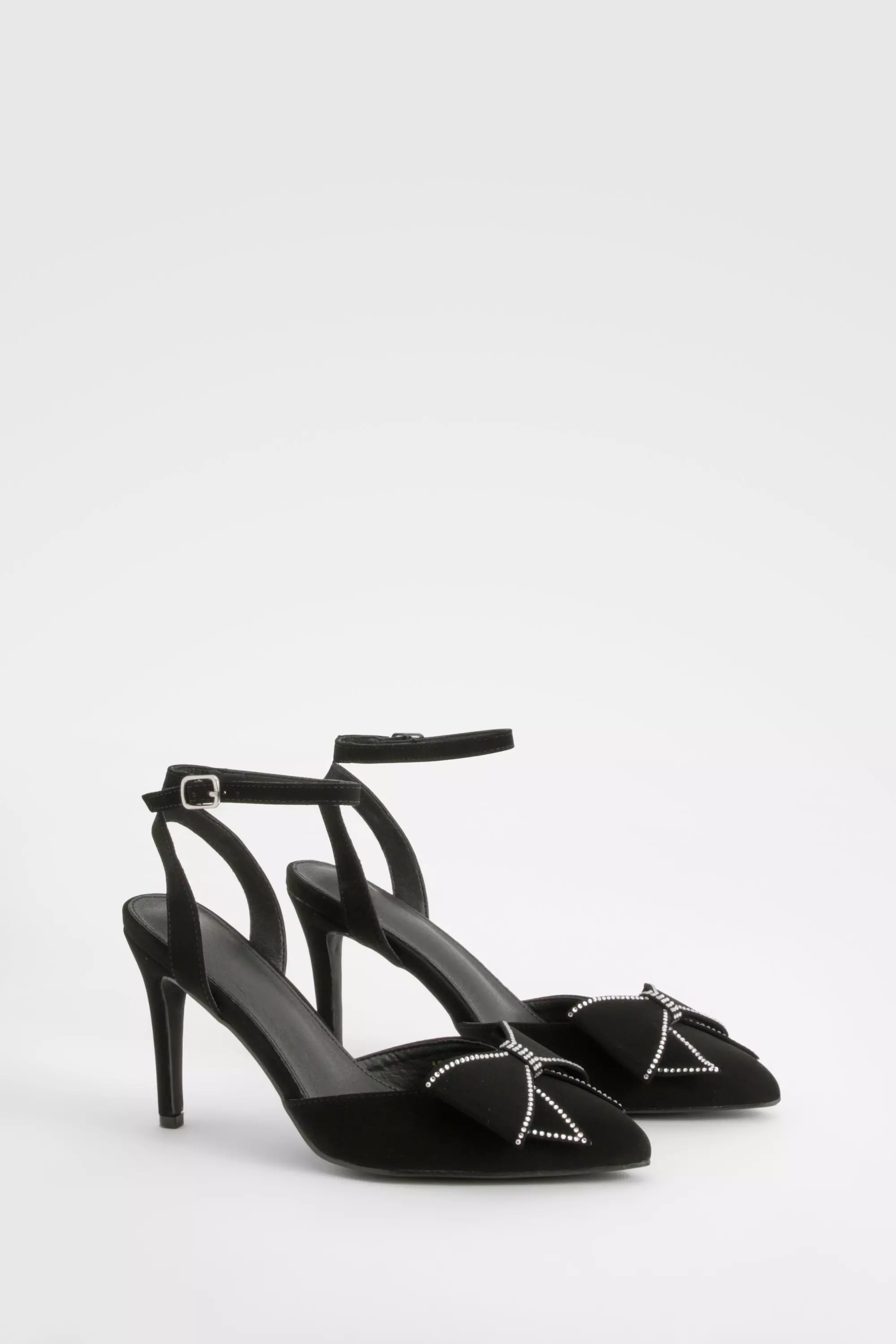 Bow Detail Strappy Court Heels