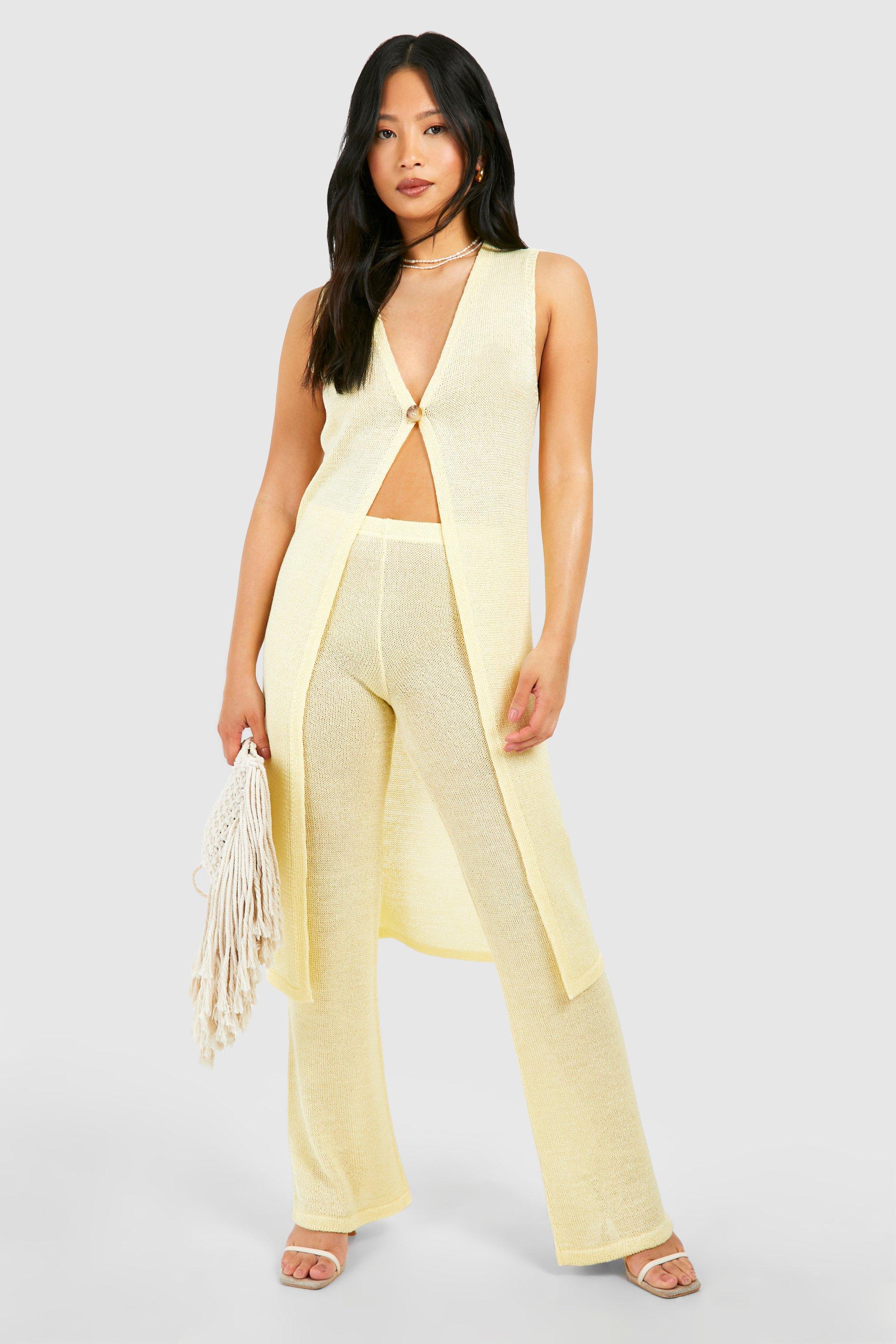 Petite yellow pants sale