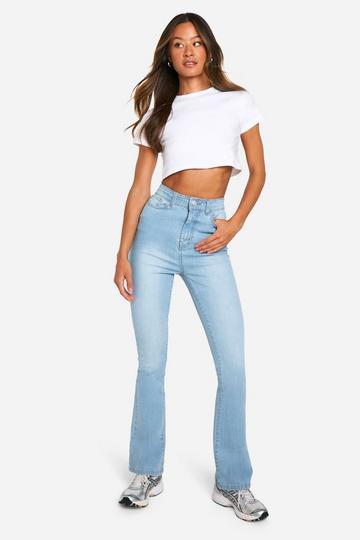 Tall Light Wash High Waist Skinny Flared Jeans 38 light wash