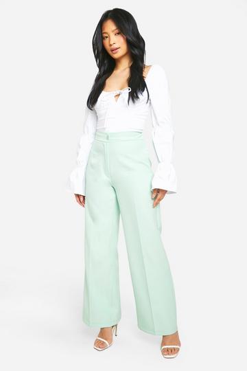 Petite Tailored Straight Leg Trouser mint